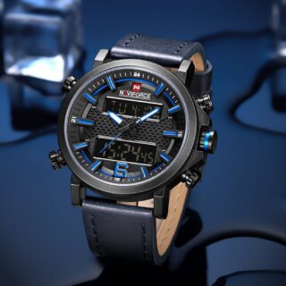NAVIFORCE Nf9135 Digital Analog Dual Movement Luxury Watch For Men - Blue