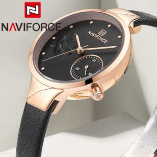 NAVIFORCE Nf5001 Date Function Luxury Ladies Watch For Women - Black