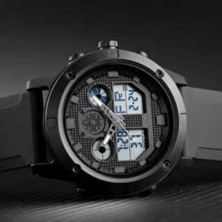 SKMEI 1514 Multifunction Outdoor Digital Analog Luminous Complete Calendar Wristwatch For Men - Black