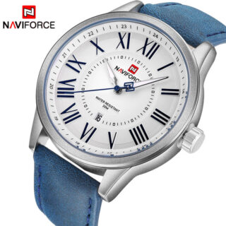 NAVIFORCE Nf9126 Date Function Analog Watch For Men – Silver/Blue