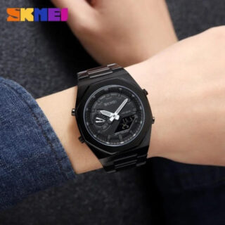 SKMEI 1816 Dual Display Multifunction Luminous Watch for men - Black