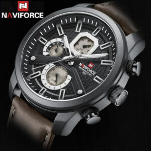 NaviForce NF9211 Chronograph Day Date Display Luminous Watch For Men - Brown