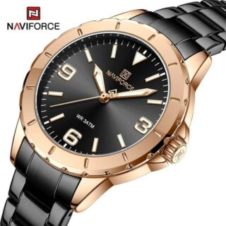 NaviForce NF5022 Casual Elegant Quartz Watch For Women - Black/RoseGold