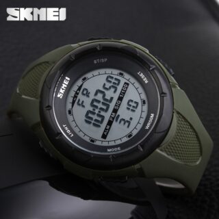 SKMEI 1025 Sport Military LED Digital Multifunction Large Dial Wristwatches For Men - Green