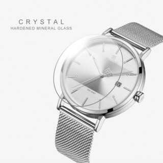 NAVIFORCE NF3008 Date Function Stylish Elegant Casual Quartz Watch For Men - Silver