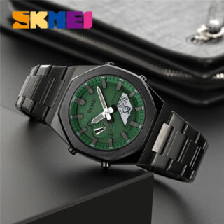 SKMEI 1816 Dual Display Multifunction Luminous Watch For Men - Black/Green