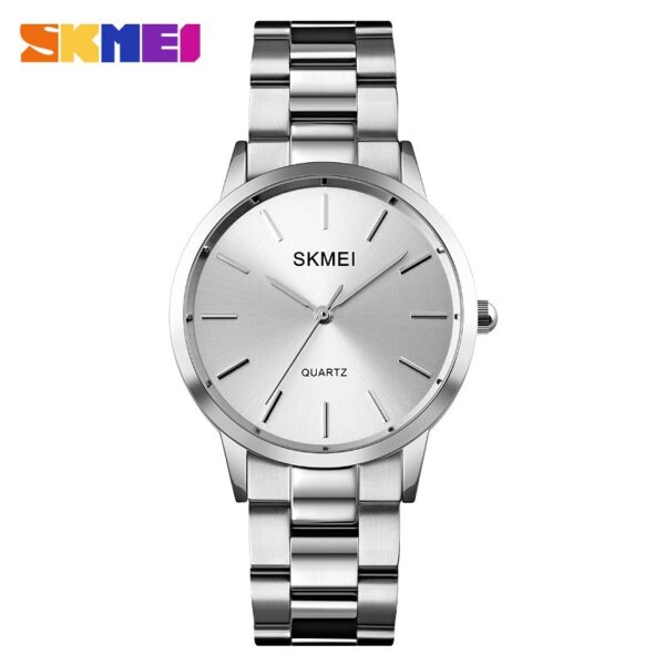 SKMEI 1695 Women's Top Luxury Stainless Steel Quartz Movement Watch - Silver