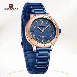 NaviForce NF 5021 Classic Elegant Numeral Index Minimalist Stainless Steel Quartz Watch For Women - Blue