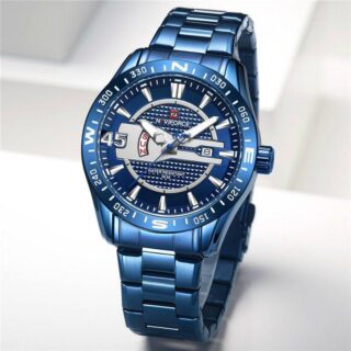 NAVIFORCE Nf9157 Day Date Function Stainless Steel Watch - Blue