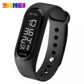 SKMEI 1666 Fashion Multifunction Unisex Digital Sport Resin Band Watch - Black