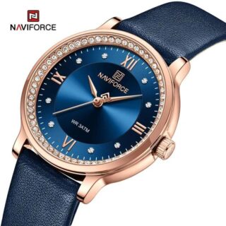 Naviforce NF5036 Classic Rhinestone Surrounded Watch For Women - Blue
