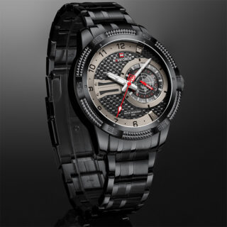 NaviForce NF9206 Luxury Business Edition Stainless Steel Date Display Watch For Men - Black