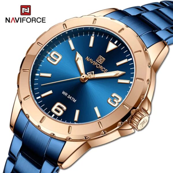 NaviForce NF5022 Casual Elegant Quartz Watch For Women - Blue/RoseGold