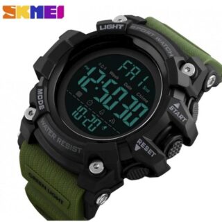 SKMEI 1384 Men's Outdoor Sports Electronic Backlight Waterproof Multi-time Alarm Watch - Green