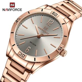 NaviForce NF5029 Women's Watch Minimalist Elegant Casual Round Shape Stainless Steel - RoseGold