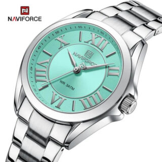 NaviForce NF5037 Women Watch Luxury Elegant Simple Roman Numeral Index Stainless Steel - Blue/Silver