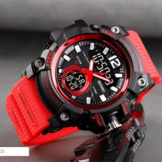 SKMEI 1725 Sport Military LED Digital Multifunction Large Dial Wristwatch For Men - Red