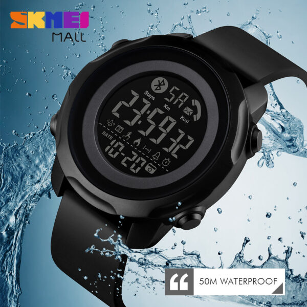SKMEI 1540 Fashion Men Digital Multifunctional Waterproof Sports Wristwatch - Black