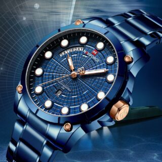 NAVIFORCE Nf9152 Day Date Function Analog Stainless Steel Watch – Blue