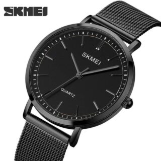 SKMEI 1664 Men's Minimalist Elegant Thin Analog Watch - Black