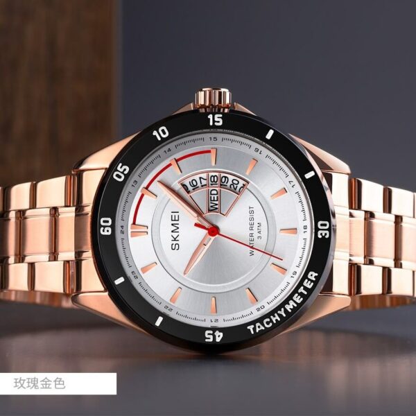 SKMEI 1641 Men Watch Noble Luxury Casual Day Date Display Analog Stainless Steel - Rosegold