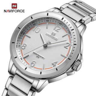 NaviForce NF 5021 Classic Elegant Numeral Index Minimalist Stainless Steel Quartz Watch For Women - Silver