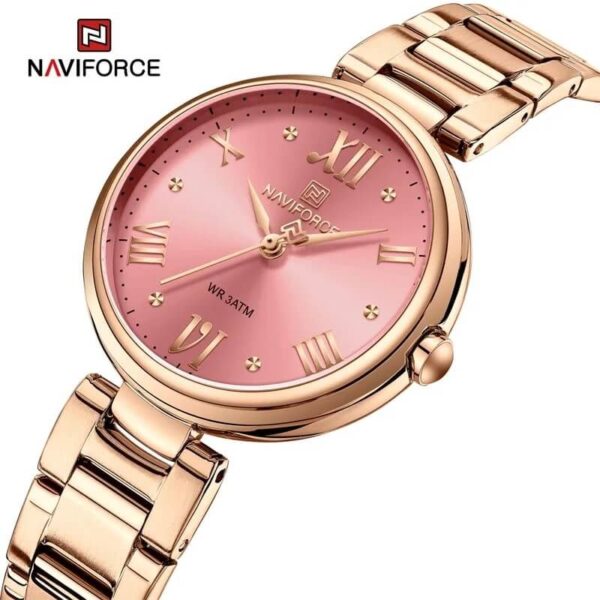 NaviForce NF5030 Casual Rose Gold Elegant Wrist watch For Women - RoseGold/Pink