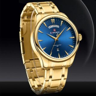 NaviForce NF9213 Casual Day Date Display Luminous Watch For Men - Blue/Golden