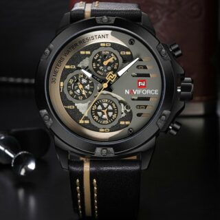 NAVIFORCE Nf9110 Luxury Chronograph Analog Watch For Men - Golden/Black