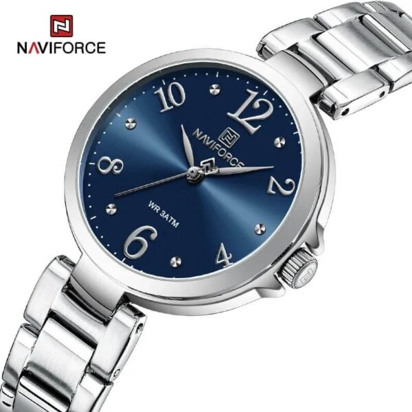 NaviForce NF5031 Luxury Bracelet Quartz Wrist watch For Women - Silver/DarkBlue