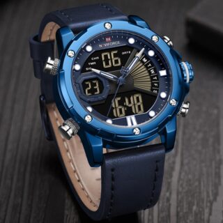NAVIFORCE Nf9172 Dual Time Digital Analog Function Fashion Watch - Blue