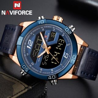 NAVIFORCE Nf9128 Digital/Analog Dual Time Watch For Men - Blue