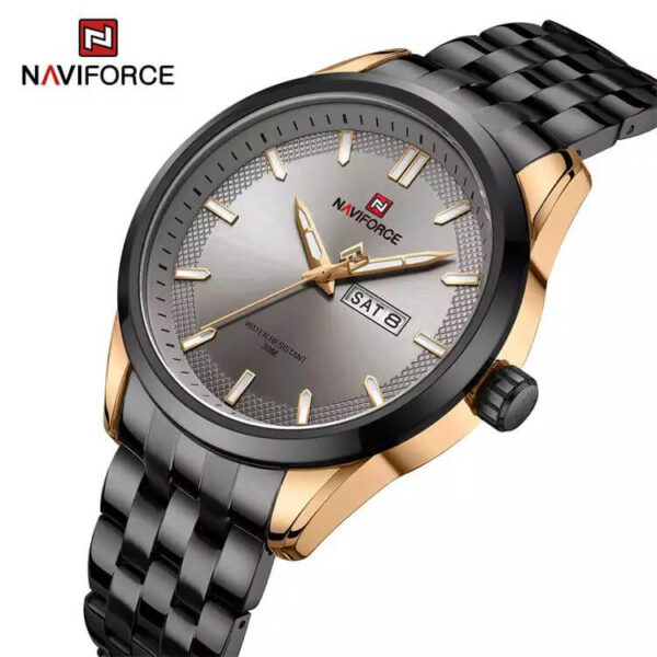 NaviForce NF9203 Casual Day Date Display Luminous Watch For Men - Black