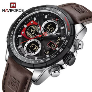 NAVIFORCE NF9197 Business Day Date Function Watch For Men - Coffee