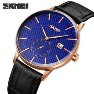 SKMEI 9273 Japan Quartz Movement Date Time Sports Watch for Men - Blue/Black