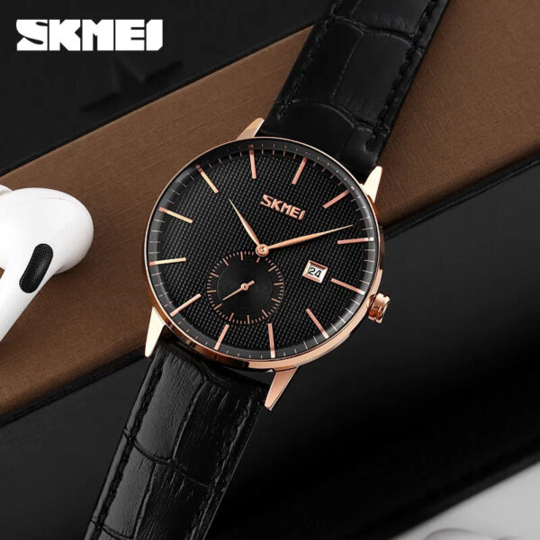 SKMEI 9273 Japan Quartz Movement Date Time Sports Watch for Men - Black